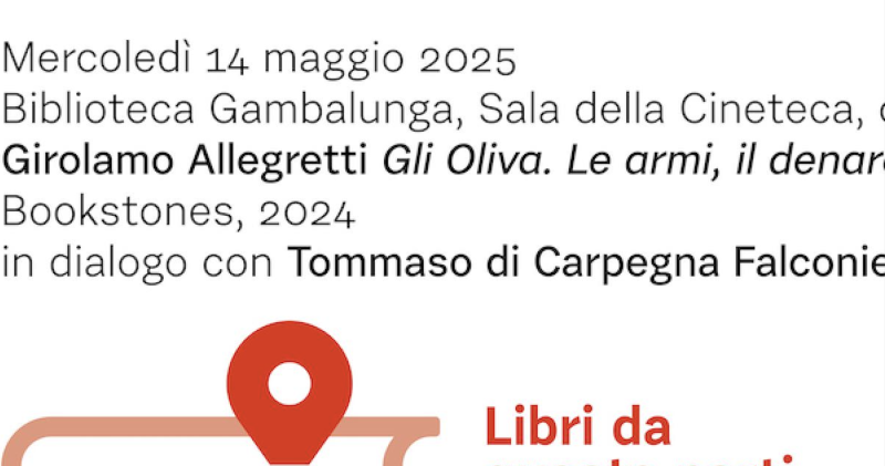 Libri da queste parti: gli Oliva Le armi il denaro le arti